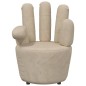 vidaXL Sillón con forma de mano de terciopelo gris claro