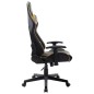 vidaXL Silla de gaming de cuero sintético negro y dorado vidaXL Silla de gaming de cuero sintético negro y dorado