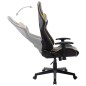 vidaXL Silla de gaming de cuero sintético negro y dorado vidaXL Silla de gaming de cuero sintético negro y dorado
