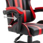 vidaXL Silla de gaming de cuero sintético rojo vidaXL Silla de gaming de cuero sintético rojo