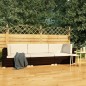 vidaXL Set sofás de jardín 3 piezas y cojines ratán sintético marrón vidaXL Set sofás de jardín 3 piezas y cojines ratán sintético marrón