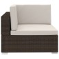 vidaXL Set sofás de jardín 3 piezas y cojines ratán sintético marrón vidaXL Set sofás de jardín 3 piezas y cojines ratán sintético marrón