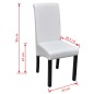 vidaXL Sillas de comedor 4 unidades cuero sintético blanco vidaXL Sillas de comedor 4 unidades cuero sintético blanco