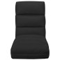 vidaXL Tumbona de suelo plegable de cuero sintético negro vidaXL Tumbona de suelo plegable de cuero sintético negro