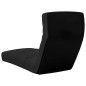 vidaXL Tumbona de suelo plegable de cuero sintético negro vidaXL Tumbona de suelo plegable de cuero sintético negro