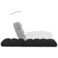 vidaXL Tumbona de suelo plegable de cuero sintético negro vidaXL Tumbona de suelo plegable de cuero sintético negro