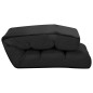 vidaXL Tumbona de suelo plegable de cuero sintético negro vidaXL Tumbona de suelo plegable de cuero sintético negro