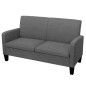 vidaXL Sofá de 2 plazas 135x65x76 cm gris oscuro vidaXL Sofá de 2 plazas 135x65x76 cm gris oscuro