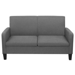 vidaXL Sofá de 2 plazas 135x65x76 cm gris oscuro