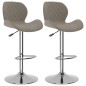 vidaXL Taburetes de cocina 2 unidades terciopelo gris claro vidaXL Taburetes de cocina 2 unidades terciopelo gris claro