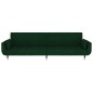 vidaXL Sofá cama de 2 plazas con dos cojines terciopelo verde oscuro vidaXL Sofá cama de 2 plazas con dos cojines terciopelo verde oscuro