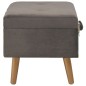vidaXL Taburete de almacenamiento de terciopelo gris 40 cm vidaXL Taburete de almacenamiento de terciopelo gris 40 cm