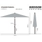 Madison Sombrilla Corsica verde 200x250 cm Madison Sombrilla Corsica verde 200x250 cm
