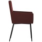 vidaXL Sillas de comedor con reposabrazos 2 unidades tela rojo vino vidaXL Sillas de comedor con reposabrazos 2 unidades tela rojo vino
