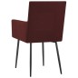 vidaXL Sillas de comedor con reposabrazos 2 unidades tela rojo vino vidaXL Sillas de comedor con reposabrazos 2 unidades tela rojo vino