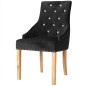 vidaXL Sillas de comedor 2 unidades roble macizo y terciopelo negro vidaXL Sillas de comedor 2 unidades roble macizo y terciopelo negro