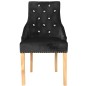 vidaXL Sillas de comedor 2 unidades roble macizo y terciopelo negro vidaXL Sillas de comedor 2 unidades roble macizo y terciopelo negro