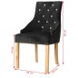 vidaXL Sillas de comedor 2 unidades roble macizo y terciopelo negro vidaXL Sillas de comedor 2 unidades roble macizo y terciopelo negro