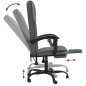 vidaXL Silla de oficina reclinable de tela gris oscuro vidaXL Silla de oficina reclinable de tela gris oscuro