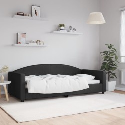 vidaXL Sofá cama tela negro 90x200 cm