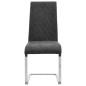 vidaXL Sillas de comedor voladizas 2 unidades cuero sintético negro vidaXL Sillas de comedor voladizas 2 unidades cuero sintético negro