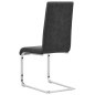 vidaXL Sillas de comedor voladizas 2 unidades cuero sintético negro vidaXL Sillas de comedor voladizas 2 unidades cuero sintético negro