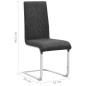 vidaXL Sillas de comedor voladizas 2 unidades cuero sintético negro vidaXL Sillas de comedor voladizas 2 unidades cuero sintético negro