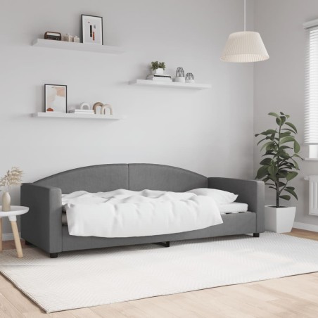 vidaXL Sofá cama tela gris oscuro 80x200 cm