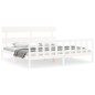 vidaXL Estructura de cama con cabecero madera maciza blanco 200x200 cm vidaXL Estructura de cama con cabecero madera maciza blanco 200x200 cm