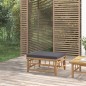 vidaXL Reposapiés de jardín bambú con cojín gris oscuro vidaXL Reposapiés de jardín bambú con cojín gris oscuro