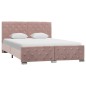 vidaXL Estructura de cama de terciopelo rosa 140x200 cm