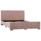 vidaXL Estructura de cama de terciopelo rosa 140x200 cm
