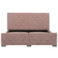 vidaXL Estructura de cama de terciopelo rosa 140x200 cm