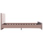 vidaXL Estructura de cama de terciopelo rosa 140x200 cm