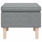vidaXL Taburete con patas de madera tapizado tejido gris claro vidaXL Taburete con patas de madera tapizado tejido gris claro
