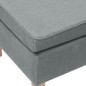 vidaXL Taburete con patas de madera tapizado tejido gris claro vidaXL Taburete con patas de madera tapizado tejido gris claro