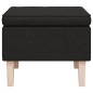vidaXL Taburete con patas de madera tapizado tejido negro vidaXL Taburete con patas de madera tapizado tejido negro
