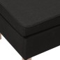vidaXL Taburete con patas de madera tapizado tejido negro vidaXL Taburete con patas de madera tapizado tejido negro