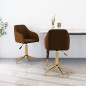 vidaXL Sillas de comedor giratorias 2 unidades terciopelo marrón vidaXL Sillas de comedor giratorias 2 unidades terciopelo marrón