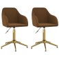 vidaXL Sillas de comedor giratorias 2 unidades terciopelo marrón vidaXL Sillas de comedor giratorias 2 unidades terciopelo marrón