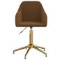 vidaXL Sillas de comedor giratorias 2 unidades terciopelo marrón vidaXL Sillas de comedor giratorias 2 unidades terciopelo marrón