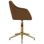 vidaXL Sillas de comedor giratorias 2 unidades terciopelo marrón vidaXL Sillas de comedor giratorias 2 unidades terciopelo marrón