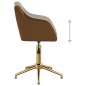 vidaXL Sillas de comedor giratorias 2 unidades terciopelo marrón vidaXL Sillas de comedor giratorias 2 unidades terciopelo marrón