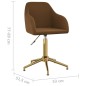 vidaXL Sillas de comedor giratorias 2 unidades terciopelo marrón vidaXL Sillas de comedor giratorias 2 unidades terciopelo marrón