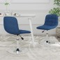 vidaXL Sillas de comedor giratorias 2 unidades tela azul vidaXL Sillas de comedor giratorias 2 unidades tela azul