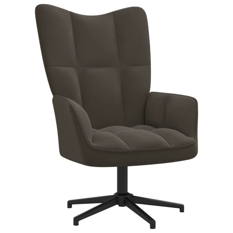 vidaXL Sillón de relax de terciopelo gris oscuro vidaXL Sillón de relax de terciopelo gris oscuro