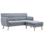vidaXL Sofá con forma de L tapizado tela gris claro 171,5x138x81,5 cm vidaXL Sofá con forma de L tapizado tela gris claro 171,5x138x81,5 cm