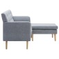 vidaXL Sofá con forma de L tapizado tela gris claro 171,5x138x81,5 cm vidaXL Sofá con forma de L tapizado tela gris claro 171,5x138x81,5 cm