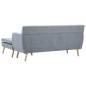 vidaXL Sofá con forma de L tapizado tela gris claro 171,5x138x81,5 cm vidaXL Sofá con forma de L tapizado tela gris claro 171,5x138x81,5 cm