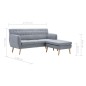 vidaXL Sofá con forma de L tapizado tela gris claro 171,5x138x81,5 cm vidaXL Sofá con forma de L tapizado tela gris claro 171,5x138x81,5 cm